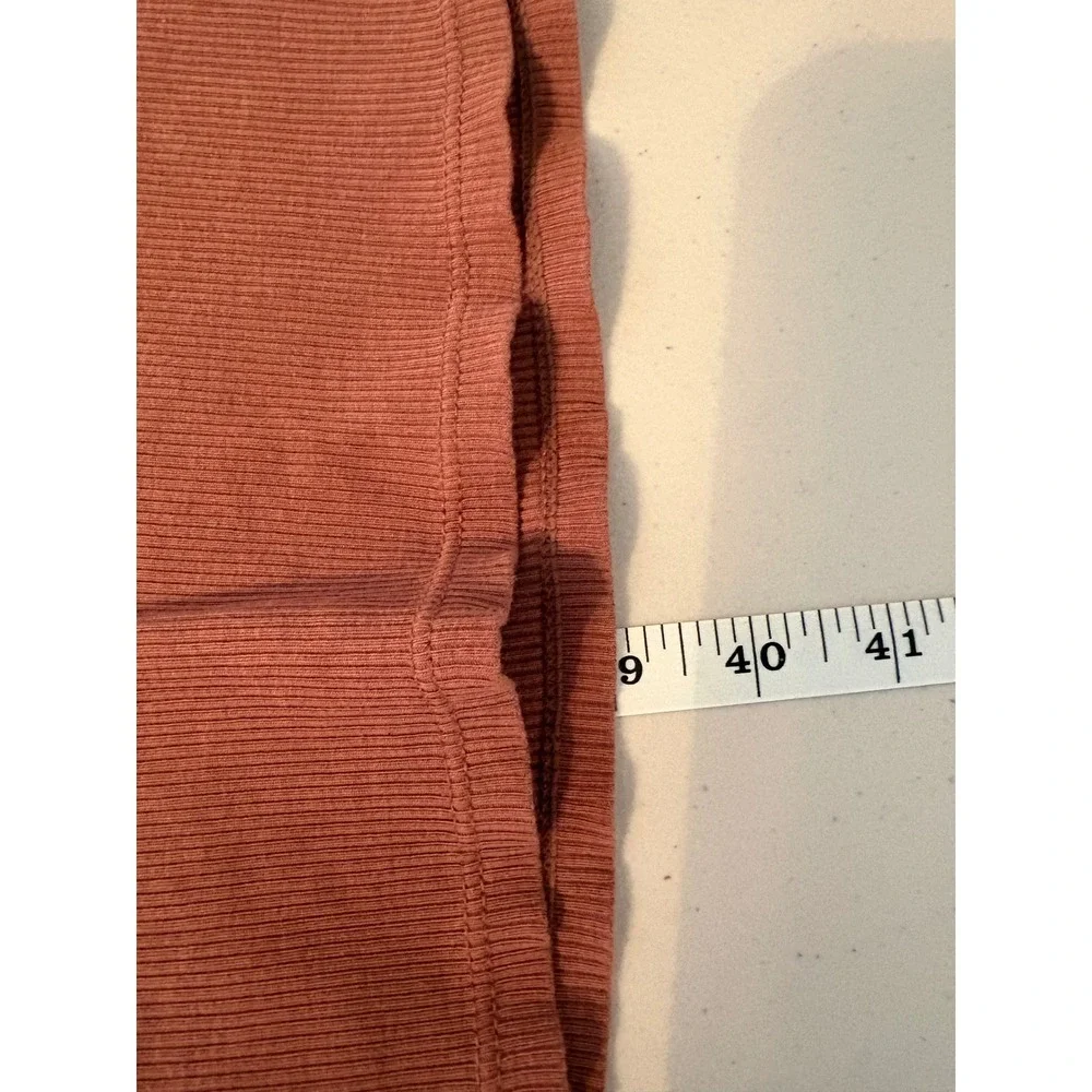 Sleep by Cacique Ribbed Knit Nightgown Terracotta Pink Plus Size 22/24 Chemise